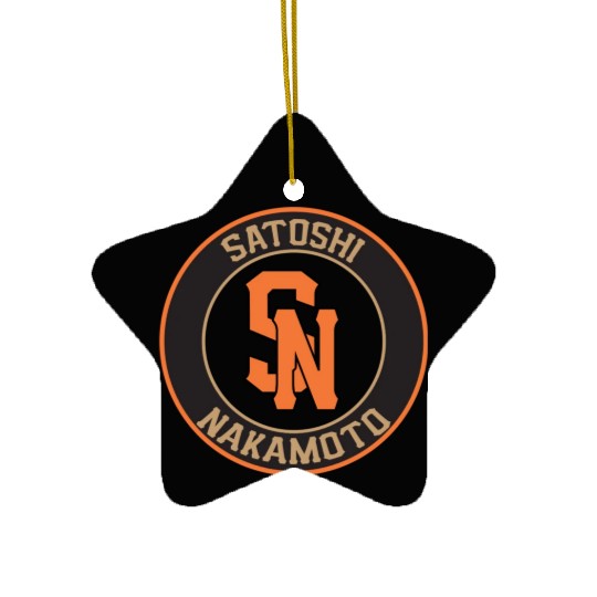 Bitcoin Logo Baseball Ceramic Ornaments