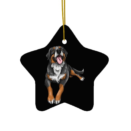 Cute Bernese Mountain Dog Ceramic Ornaments