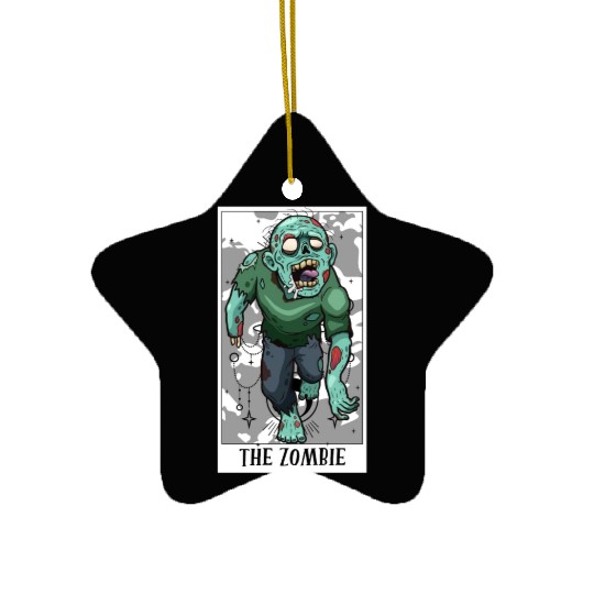 Funny The Zombie Tarot Card For Tarot Cards Ceramic Ornaments