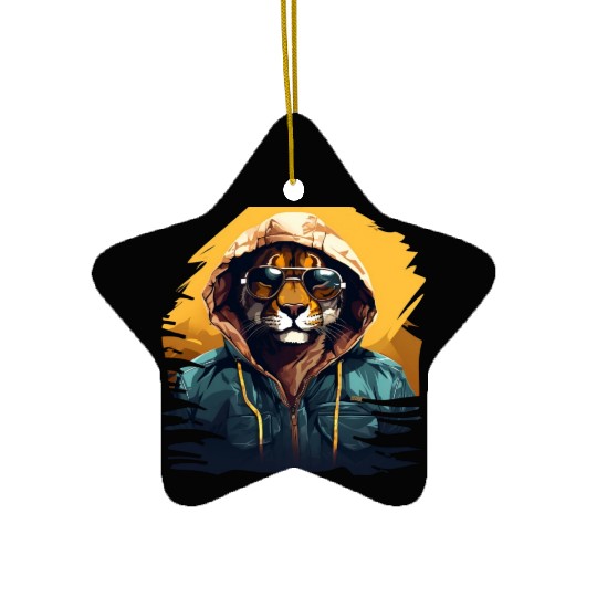 Mountain Lion Street Style | Mountain Lion Lovers Ceramic Ornaments