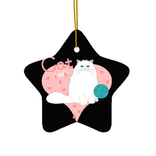 Love Persian Cat Ceramic Ornaments