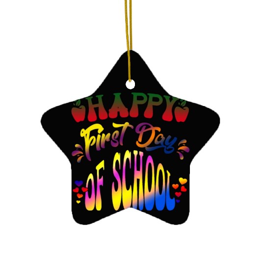 Happy Last Day Of School Teacher Student Graduatio Ceramic Ornaments