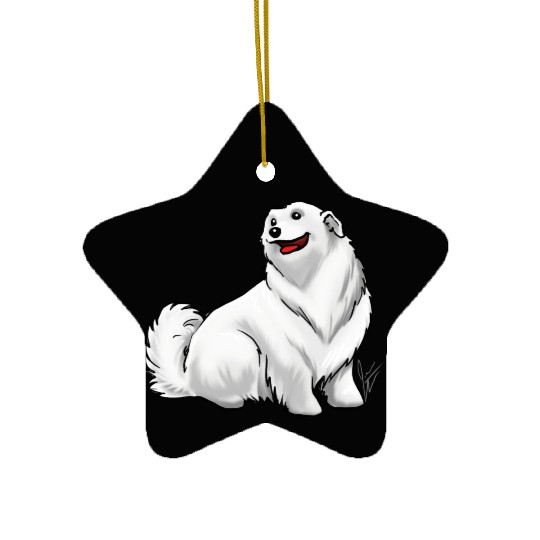 Dog Great Pyrenees White Ceramic Ornaments