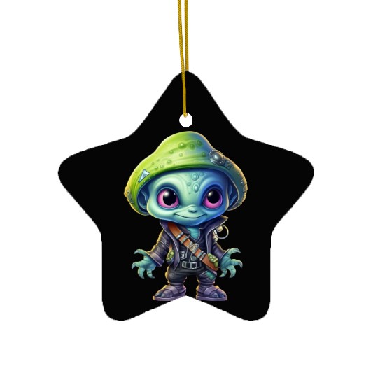 Alien Extraterrestrial Pirate Ceramic Ornaments