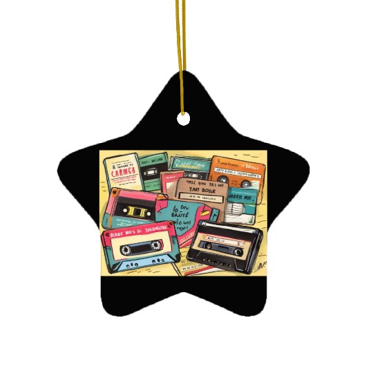 old cassette tapes 90s Ceramic Ornaments