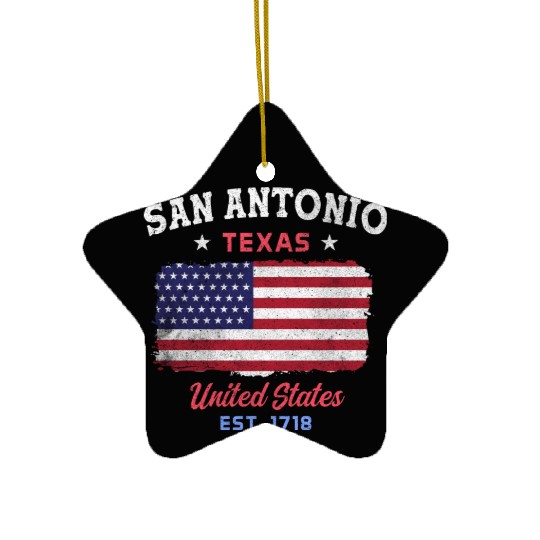 San Antonio Texas est 1718 Design for proud San Ceramic Ornaments
