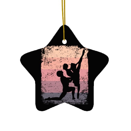 Ballet Dance Couple Vintage Ballerina Ceramic Ornaments