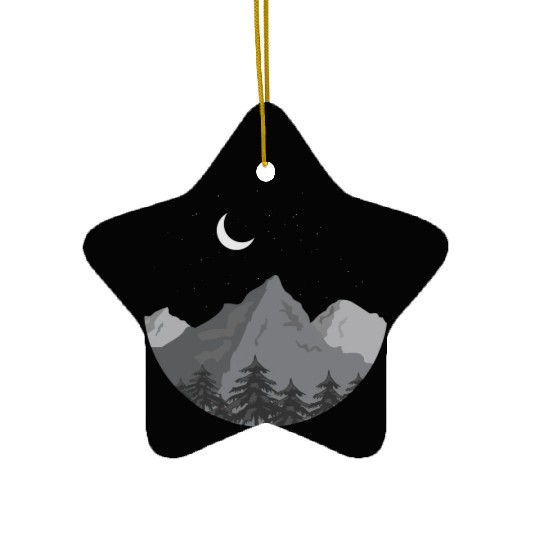 The mountain vally of destiny Ceramic Ornaments