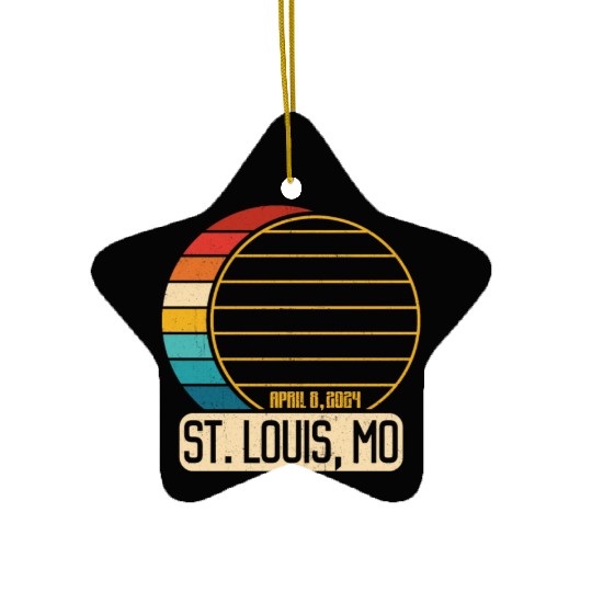 Total Solar Eclipse Missouri St. Louis EclipseSt. Ceramic Ornaments