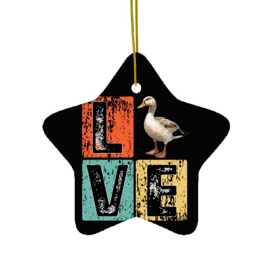 Retro Duck Hunting Duck Birds Lover Duck Hunter Ceramic Ornaments