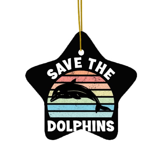 Save The Dolphins Ceramic Ornaments