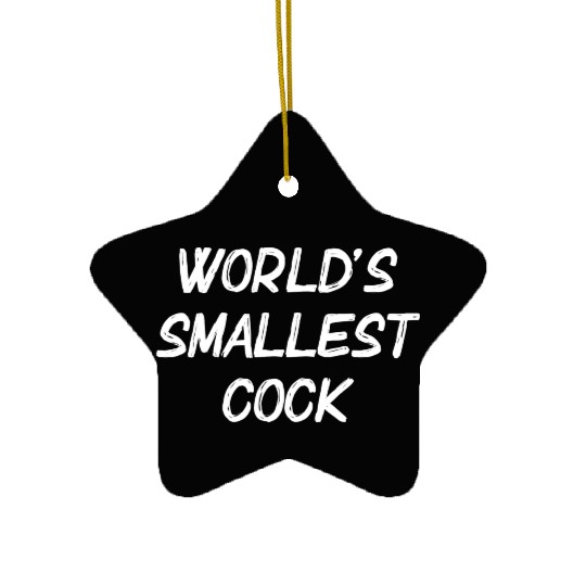 World s Smallest Cock Ceramic Ornaments
