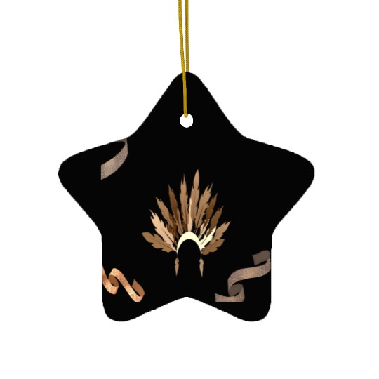 Columbus Day and Indigenous People Day Celebration Ceramic Ornaments