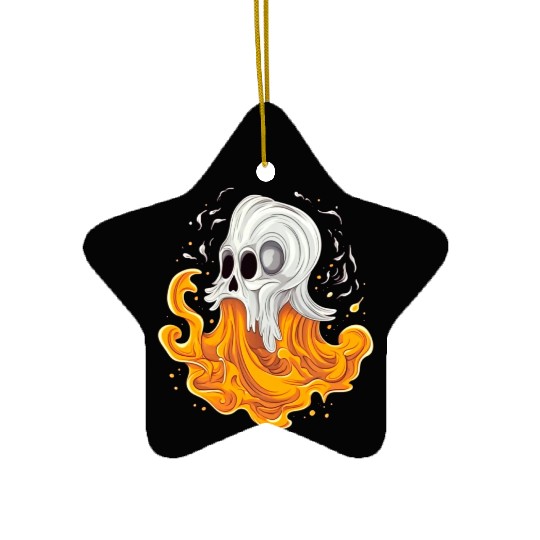 Eerie Halloween Ghoul, Spooky Season Delight 15 Ceramic Ornaments