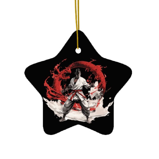 Karate/Taekwondo Combat Gear Training Ceramic Ornaments Ai.
