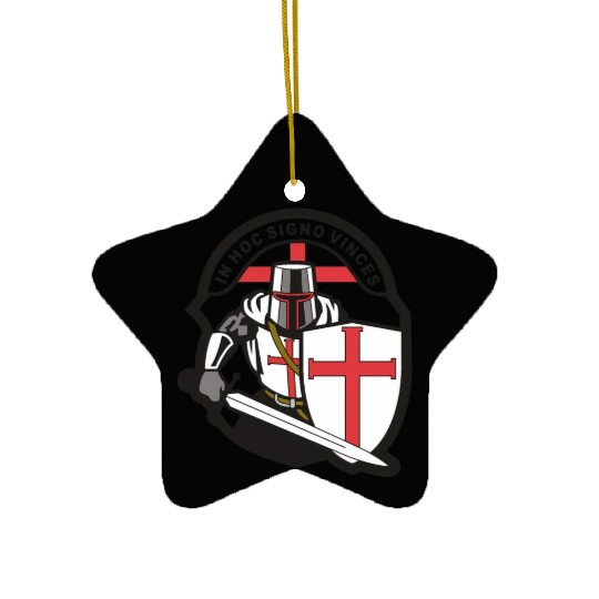 Crusader 'in Hoc Signo Vinces ' Knights Templar Ceramic Ornaments