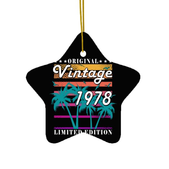 1978 vintage birthday year of birth 1978 gift Ceramic Ornaments