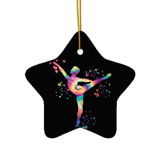 Ballet Dancer Colorsplash Man Ballerino Ceramic Ornaments