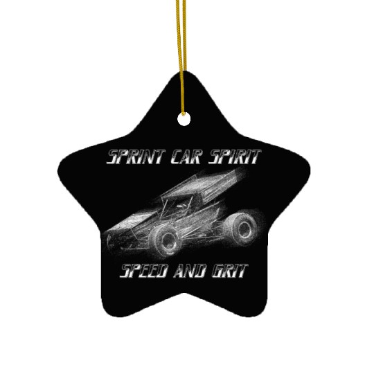 Sprint Car Mom Dirt Track Racing Racing Race Day Ceramic Ornaments