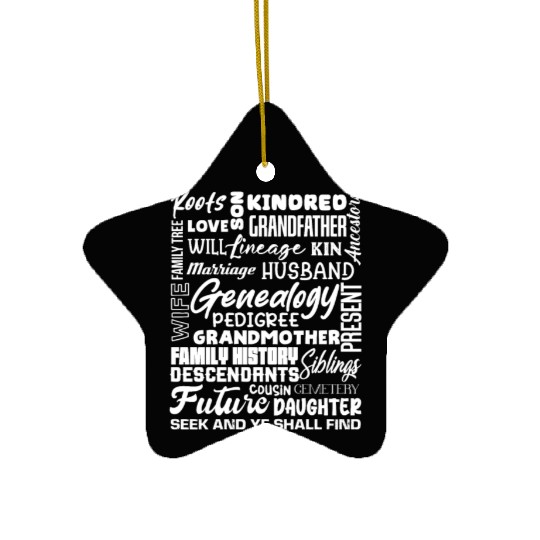 Genealogy Roots Family History Descendants Ceramic Ornaments