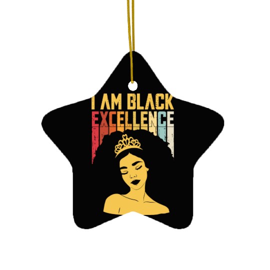 I Am Black History Month African American For Ceramic Ornaments