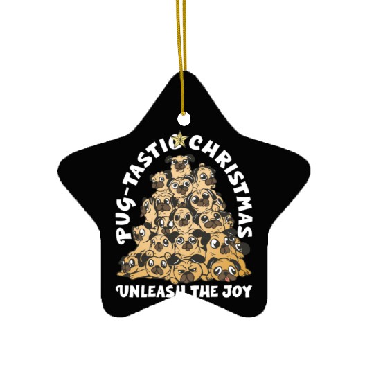 Pug Christmas Pug Santa Pug ornament Pug tree Pug Ceramic Ornaments