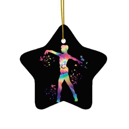 Ballet Dancer Colorsplash Man Ballerino Ceramic Ornaments