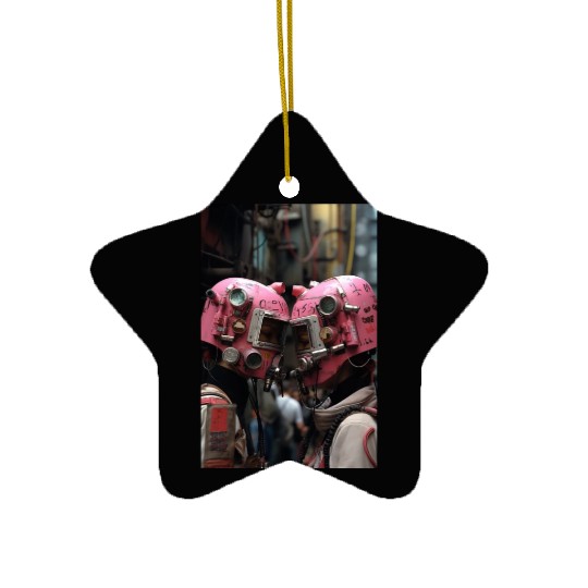 Futuristic Love - Cyberpunk Ceramic Ornaments