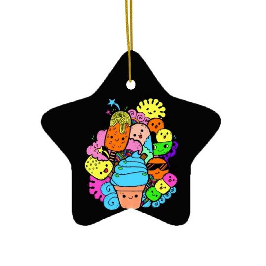 Multi Colorful Sweet Gang Ceramic Ornaments