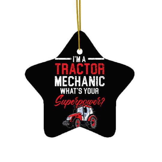 Tractor Mechanic Farm Tractor Repair Mechanical Ceramic Ornaments
