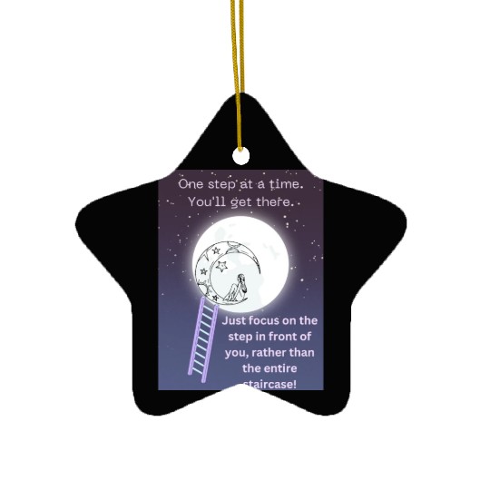 Full Moon Inspirational Quote Poster Ceramic Ornaments