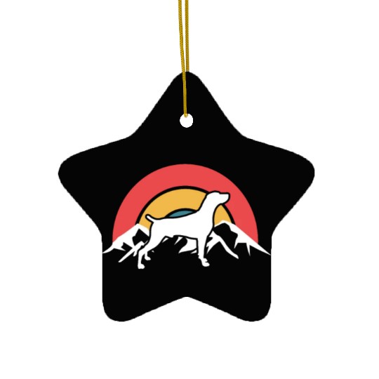 Weimaraner Silhouette Ceramic Ornaments