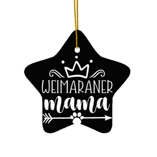Weimaraner Mama Ceramic Ornaments