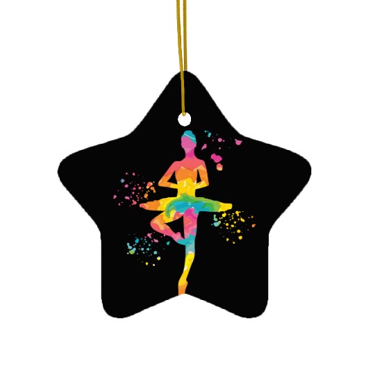 Ballet Dancer Colorsplash Ballerina Ceramic Ornaments