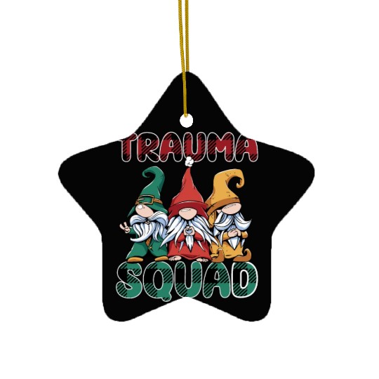 Trauma Squad Gnomes Emergency Nursing Ceramic Ornaments