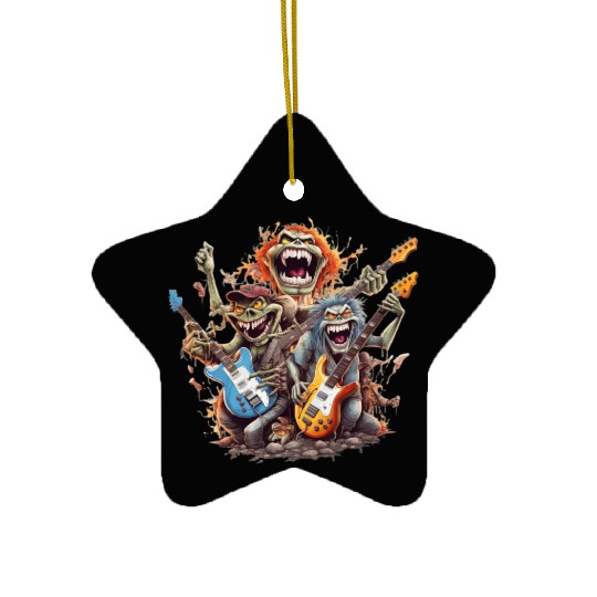 Monsters of Rock and Roll for Music enthusiasts Ceramic Ornaments