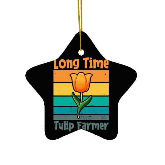 Tulip Gardening Farmer Ceramic Ornaments