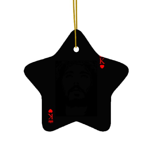 Jesus Is King Jesus King Of Hearts Card Christian Ceramic Ornaments