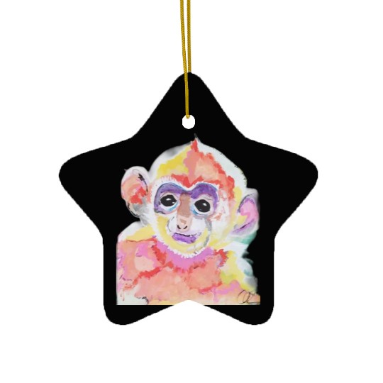 Monkey Animati Painting Design Ceramic Ornaments