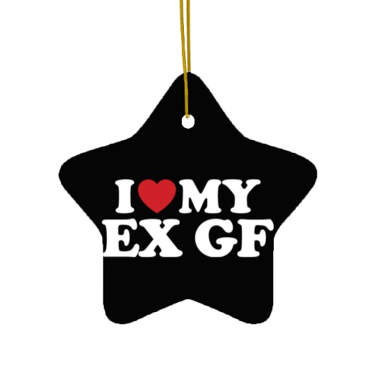 I Love My Ex Girlfriend I Heart Groovy Ceramic Ornaments