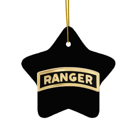 us army ranger tab enameled Ceramic Ornaments