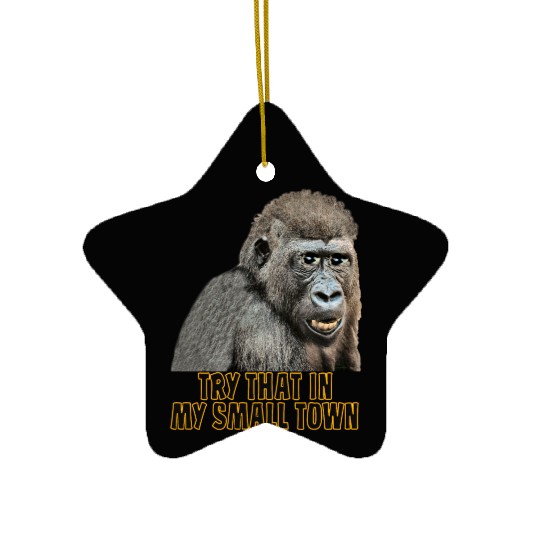 Small Town Ape Ceramic Ornaments