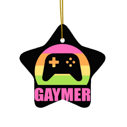Gaymer Gamer And Nerd Gift Ceramic Ornaments