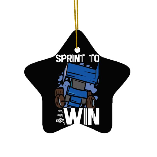 Sprint Car Mom Dirt Track Racing Racing Race Day Ceramic Ornaments