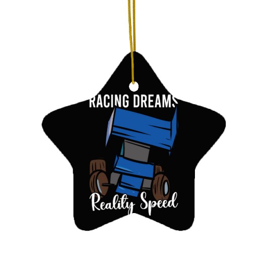 Sprint Car Mom Dirt Track Racing Racing Race Day Ceramic Ornaments