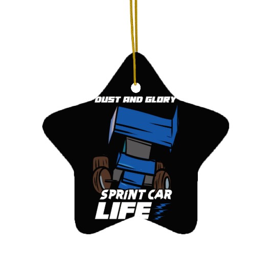 Sprint Car Mom Dirt Track Racing Racing Race Day Ceramic Ornaments