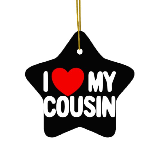 I Love My Cousin Red Heart Redneck Love My Cousin Ceramic Ornaments