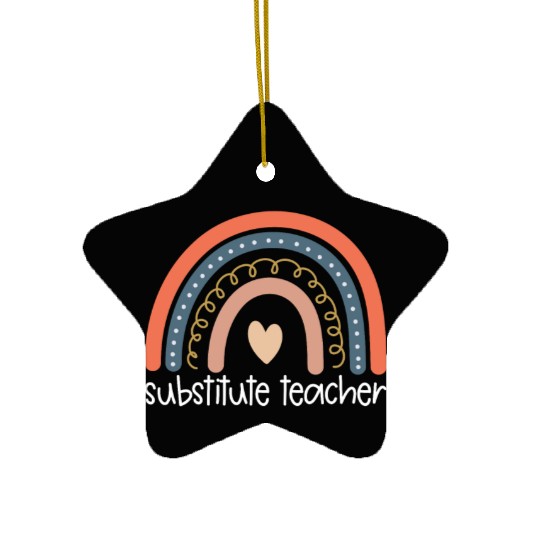 Substitute Teacher Back To School Sub Teacher Ceramic Ornaments