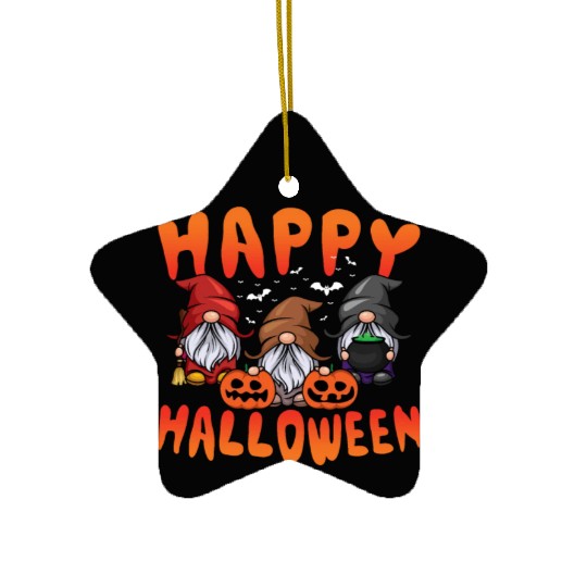 Pumpkin Halloween Gnomes Lazy Creepy Halloween Ceramic Ornaments