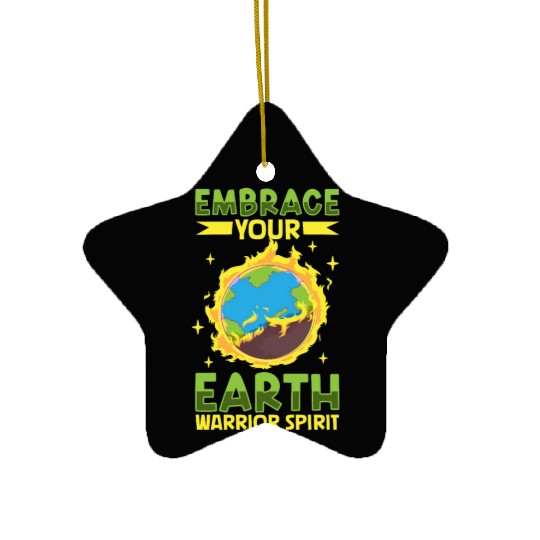 Climate Change Environmental Earth Day Planet Ceramic Ornaments